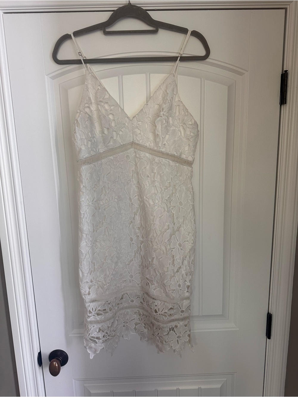 Astr the Label White Lace Camisole Dress